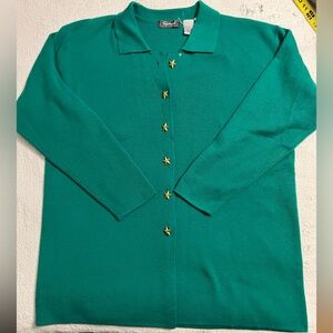 Vintage green cardigan. Women’s size M